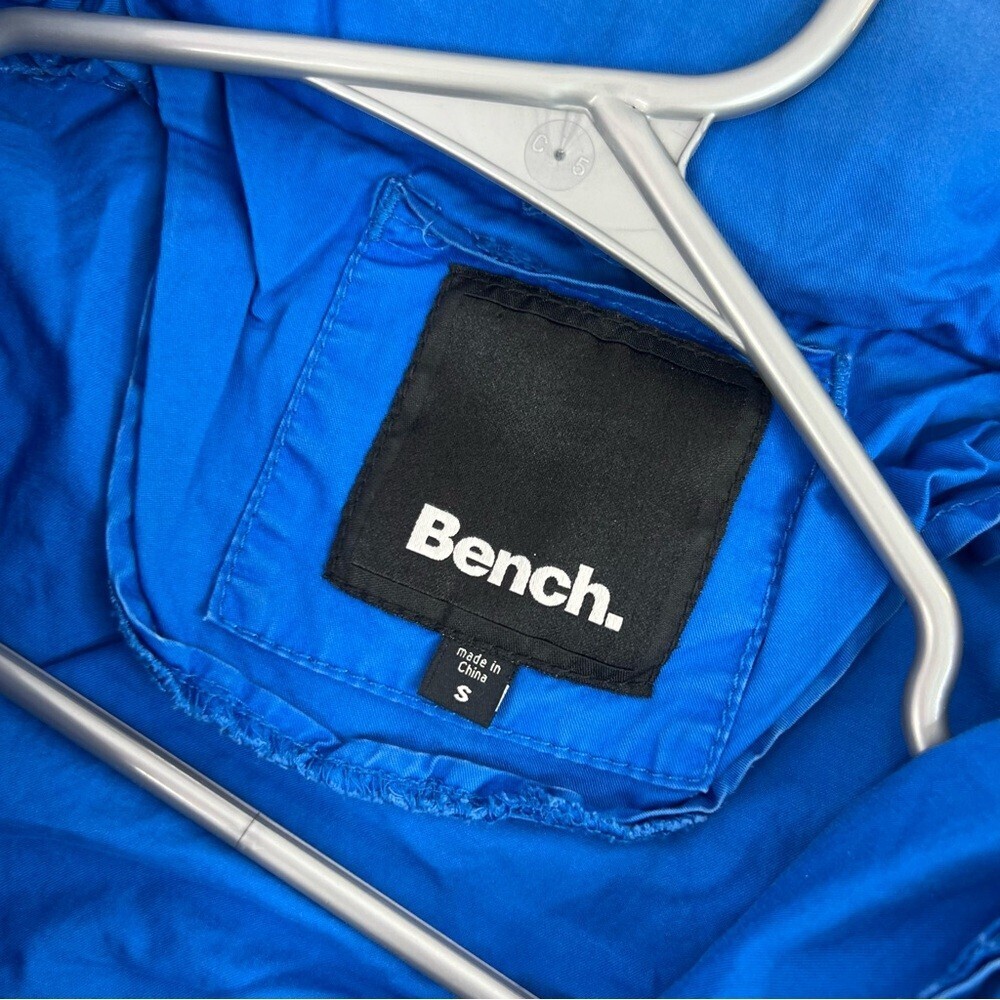 Bench jacket coat hood inside collar royal blue Vibrant Blue Jacket embroidered - Picture 12 of 13